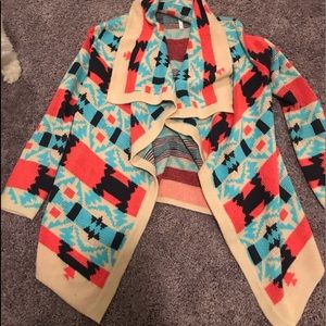 Open print cardigan!!